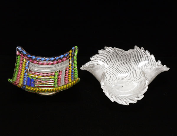 Appraisal: Lot of Murano glass bowls Dino Martens Polychrome fused cane