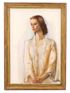 Appraisal: Constantin Chatov Portrait of a Slender Woman Constantin Chatov American