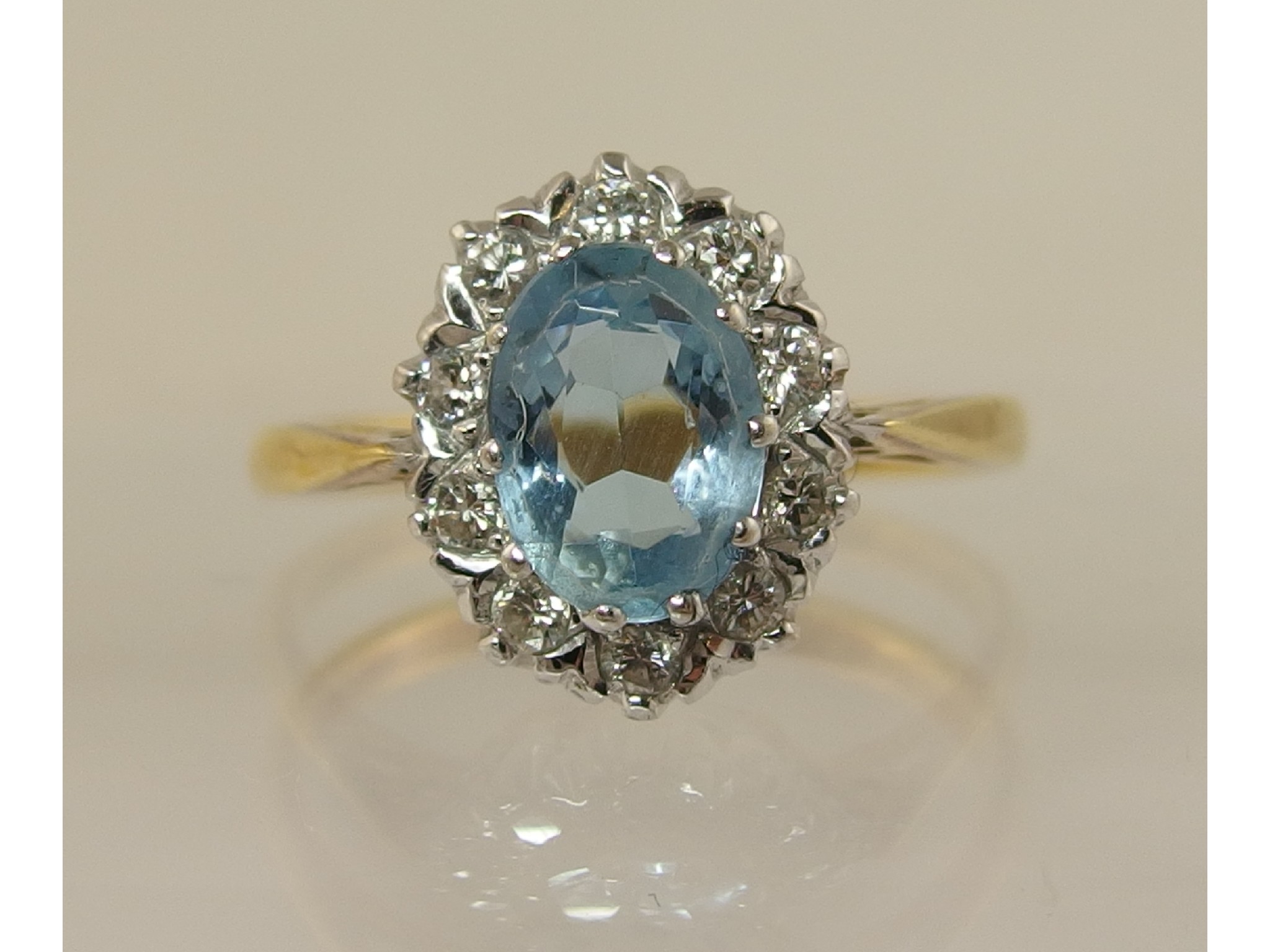 Appraisal: An ct aquamarine and diamond ring