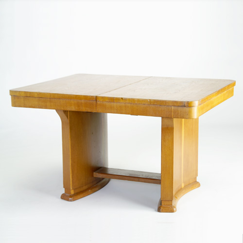 Appraisal: ART DECO Extension dining table with broad oak top and