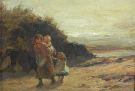 Appraisal: HECTOR CHALMERS BRITISH - A LONG WALK HOME Signed and