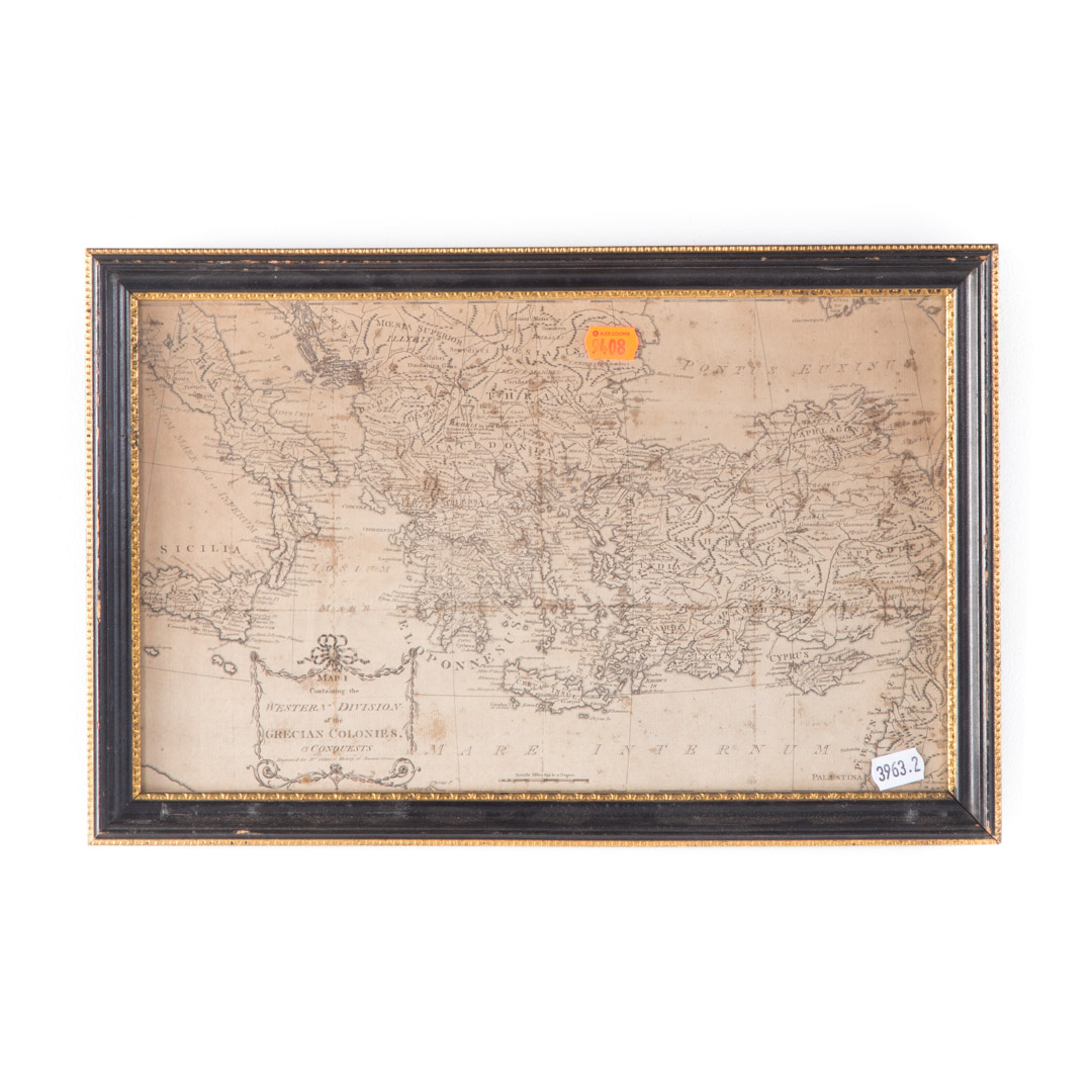 Appraisal: Framed map of the Middle East