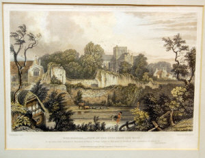 Appraisal: Two engravings - Bartlett 'Winchester view of the City from