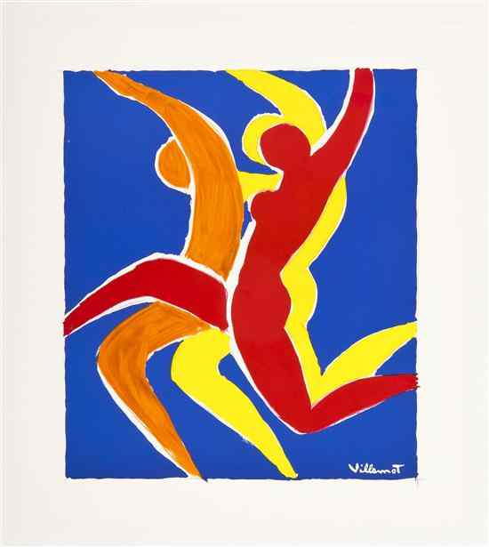 Appraisal: Bernard Villemot French - Dancers vintage poster x width inches