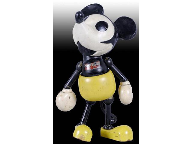 Appraisal: Walt Disney Yellow Mickey Mouse Fun-E-Flex Doll Description Composition head