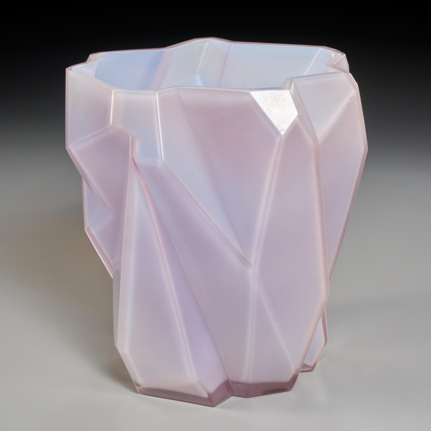 Appraisal: REUBEN HALEY RUBA ROMBIC ART DECO GLASS VASE c s