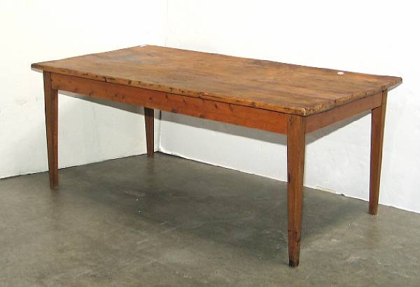 Appraisal: A pine farm table th century height in width ft