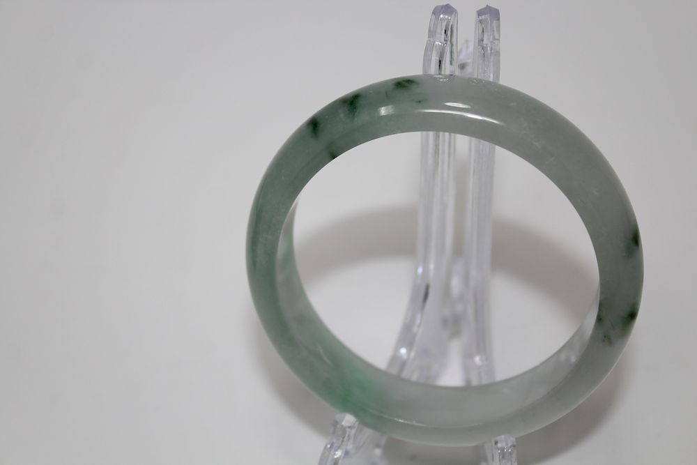 Appraisal: Chinese Jadeite Bangle Chinese Jadeite Bangle Overall Dimensions Unit Height