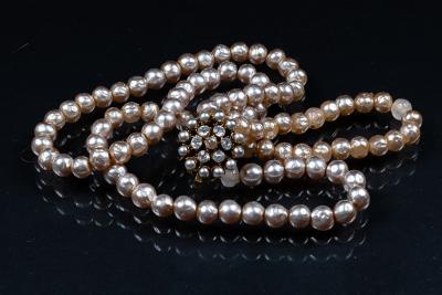 Appraisal: Miriam Haskell a double strand faux pearl choker necklace with