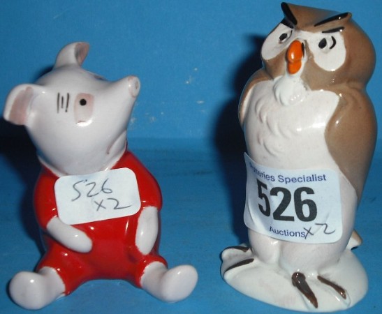 Appraisal: Beswick figures Piglet Owl from the Winnie The Pooh Series