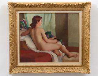 Appraisal: MAURICE AMBROSE EHLINGER French - After the Bath Signed u