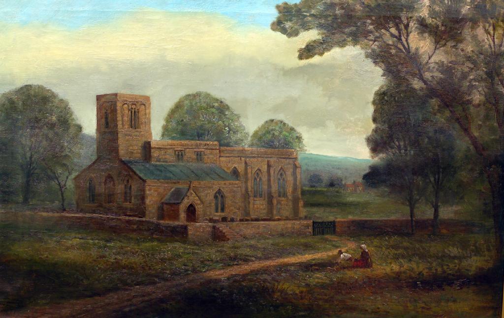 Appraisal: ENGLISH SCHOOL th CENTURY ST MARY'S CHURCH LEAKE NEAR THIRSK