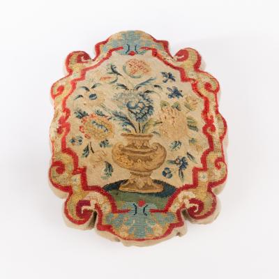 Appraisal: A cushion with a tapestry fragment cover