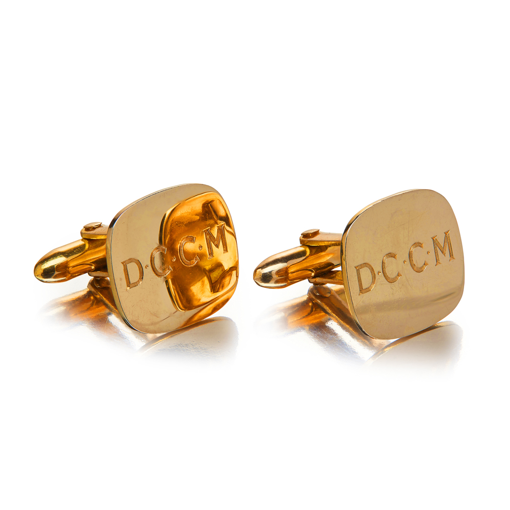 Appraisal: CARTIER- A pair of gentleman's cufflinks the principal terminal of