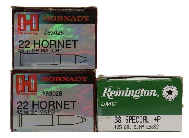 Appraisal: lot of Firearm ammunition rounds Hornady Hornet grain SP Match