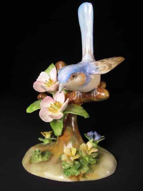 Appraisal: Royal Crown Staffordshire bluebird with branch figurine Generally good condition