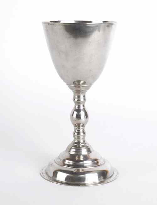 Appraisal: New York pewter chalice ca bearing the touch of Peter