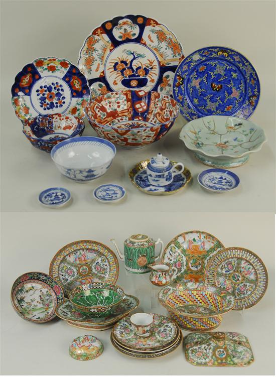 Appraisal: LARGE ASSEMBLAGE OF CHINESE EXPORT ROSE MEDALLION IMARI AND CANTON