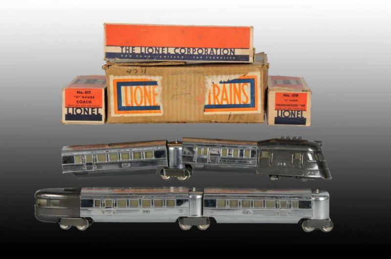 Appraisal: Lionel No E Streamline Passenger Set Description Pre-war Includes original