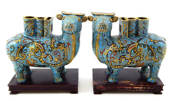 Appraisal: ASIAN Pair late th early th c Chinese blue ground