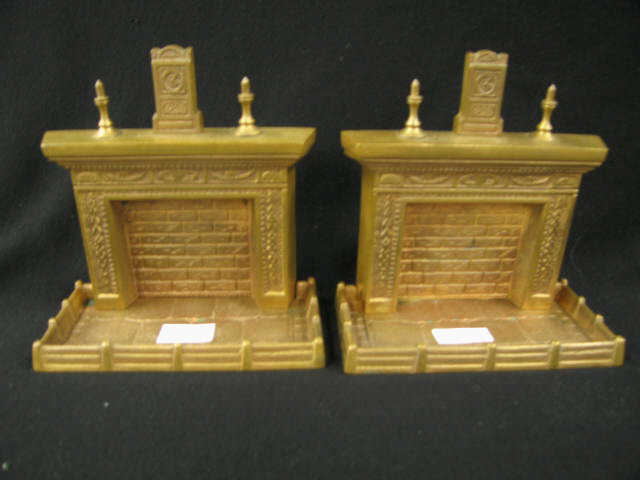 Appraisal: Pair of Bronze Bookends fireplace mantle decor signed