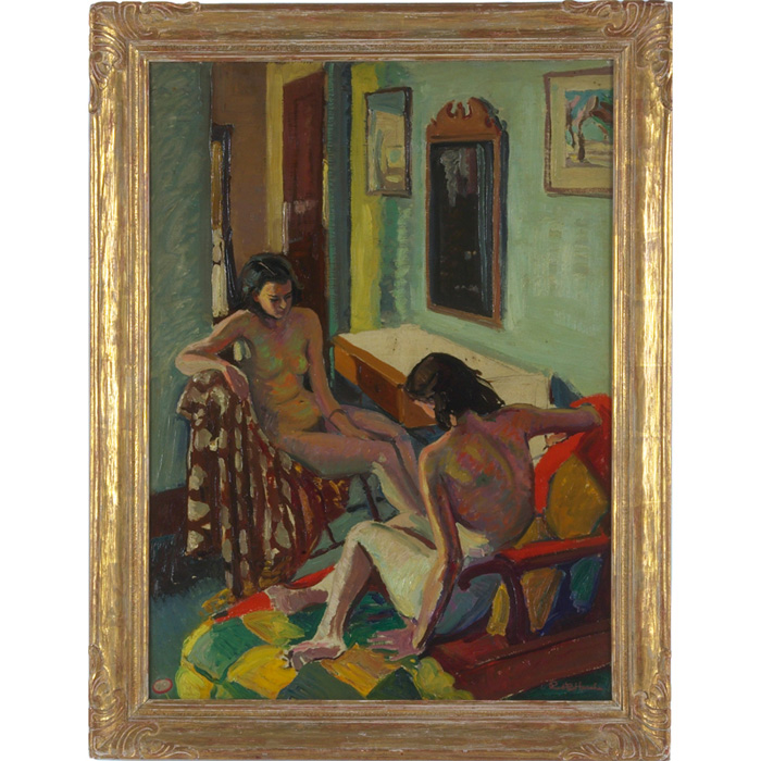 Appraisal: Robert Bartholomew Harshe American - Women in an Interior c