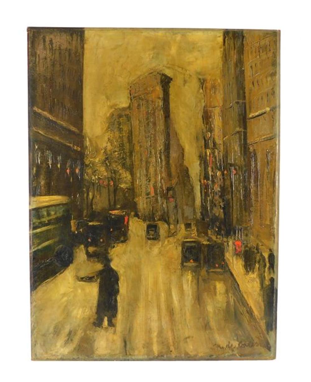 Appraisal: Margit De Corini Hungarian - oil on canvas Fifth Ave