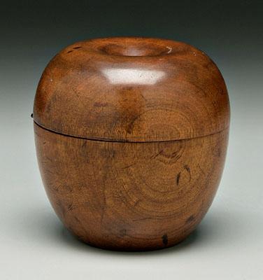 Appraisal: Lidded apple form tea box shaped as apple with foil