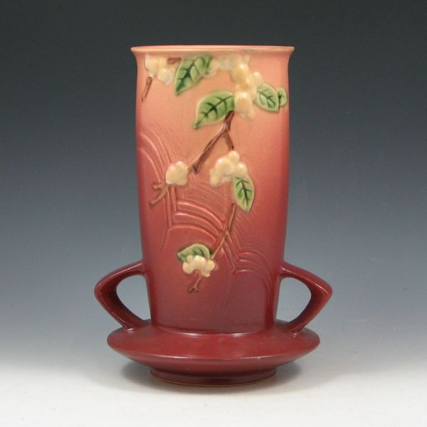 Appraisal: Roseville Snowberry vase in pink and mauve Marked Roseville USA