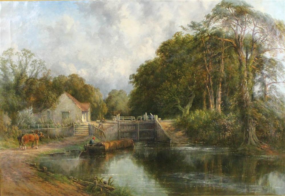 Appraisal: THOMAS JAMES SOPER BRITISH - LOCK IN CASHIOBURY PARK Oil