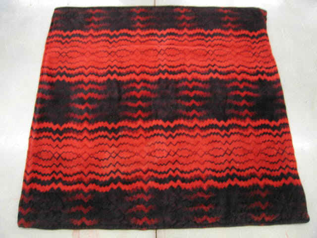 Appraisal: Antique Wool Car Lap Blanket black red design