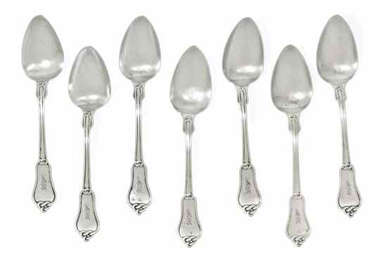 Appraisal: A Set of Seven American Coin Silver Spoons William H