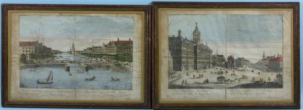 Appraisal: Two hand-colored prints by Georg Balthasar Probst German - 'l'Hotel