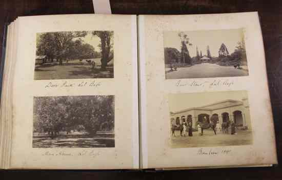 Appraisal: A late th century Anglo-Indian Colonial photograph album of one