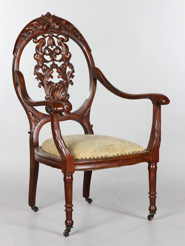 Appraisal: - th C American Arm Chair Late th century American