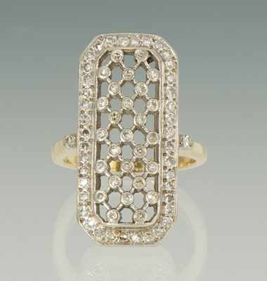 Appraisal: A Ladies' Two Tone Gold and Diamond Ring k yellow