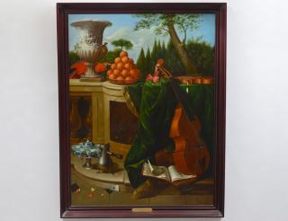 Appraisal: JEAN MICHEL LAURENT French - Still Life with Viol de