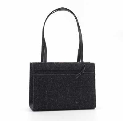 Appraisal: A Kate Spade Wool and Leather Handbag Heather gray wool