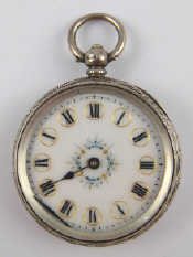 Appraisal: A Victorian silver cased pocket watch hallmarked Birmingham circa enamelled