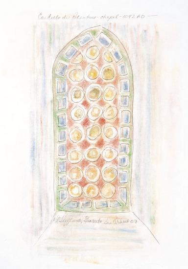 Appraisal: Sue PerdewThree monoprints Castello di Potentino - Chapel - ad