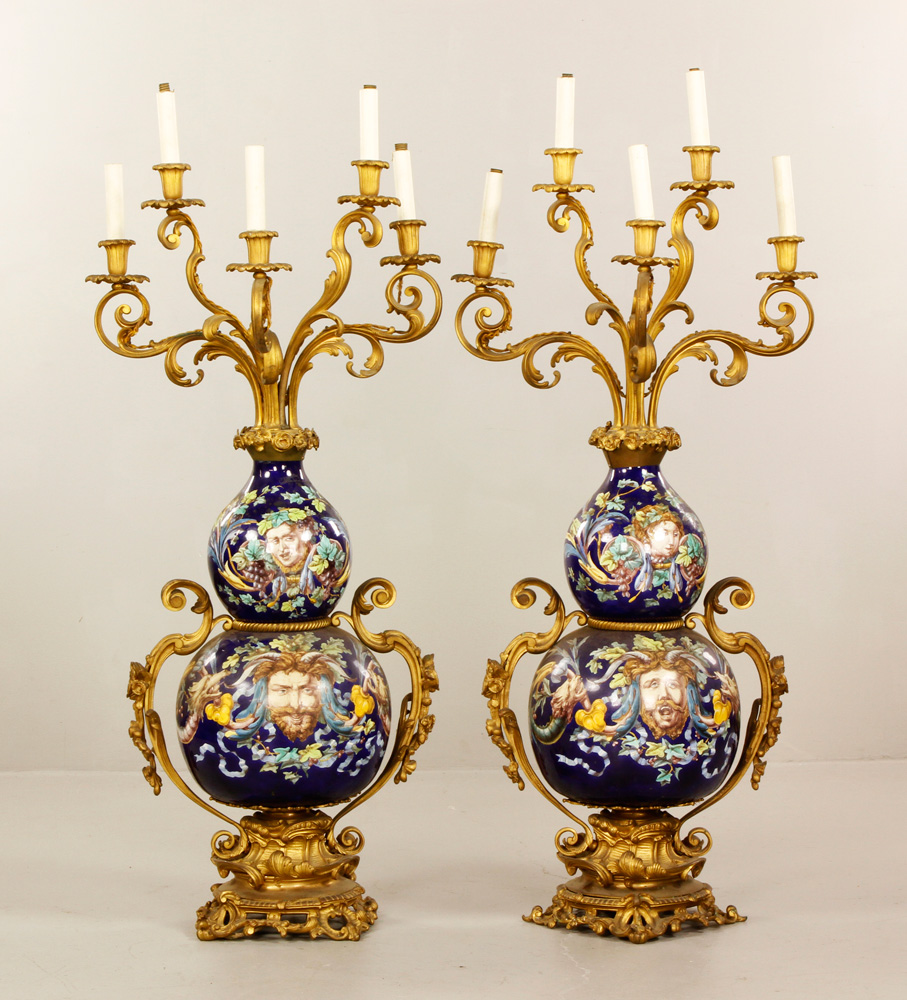 Appraisal: - Pr th C Italian Candelabras Pair of th century