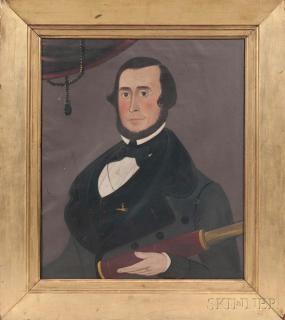 Appraisal: George Hartwell Massachusetts - Portrait of a Sea Captain Reportedly