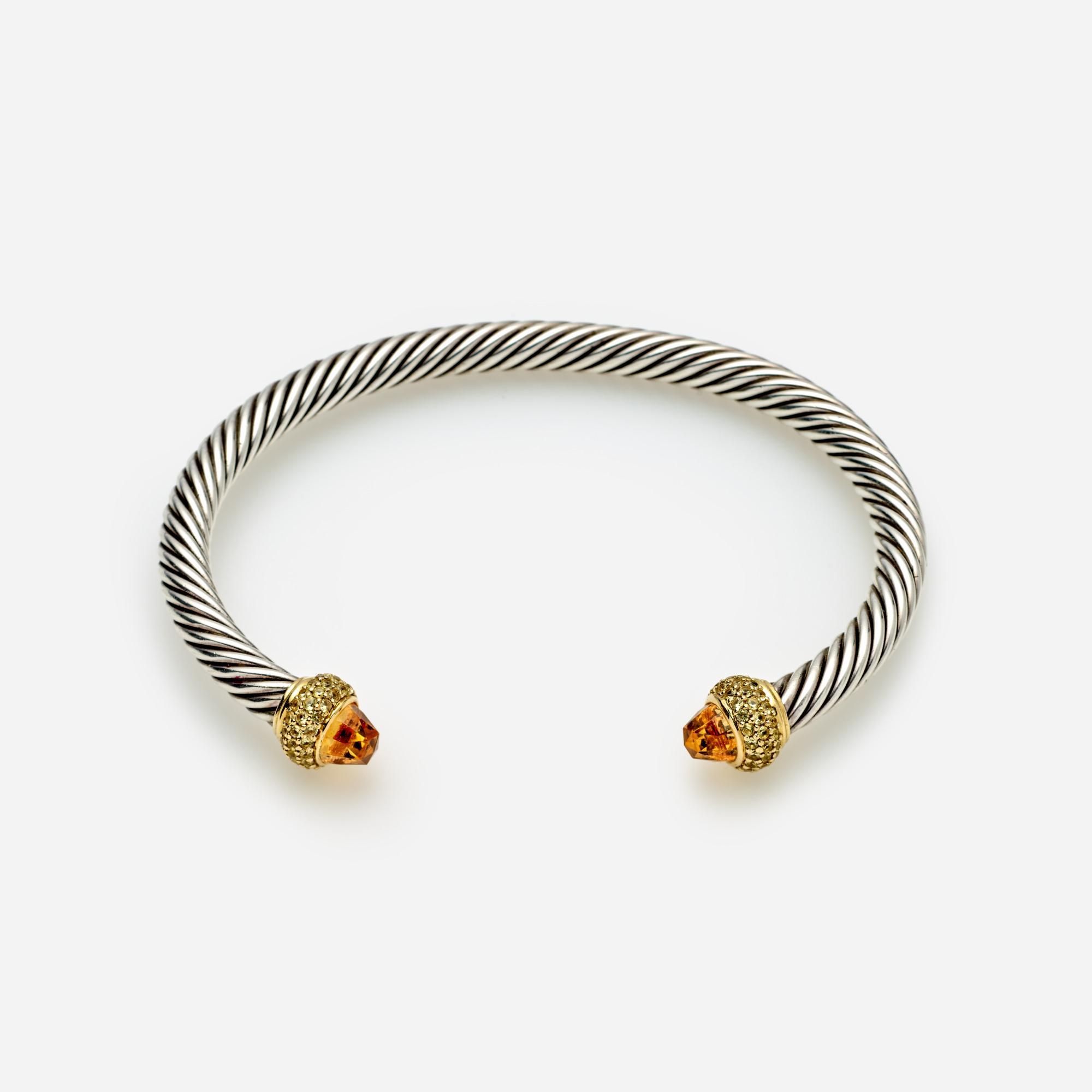 Appraisal: DAVID YURMAN CITRINE CANDY CABLE BRACELET STER K David Yurman