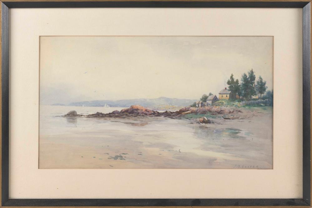 Appraisal: JOHN B FOSTER MASSACHUSETTS - A NORTH SHORE COVE WATERCOLOR