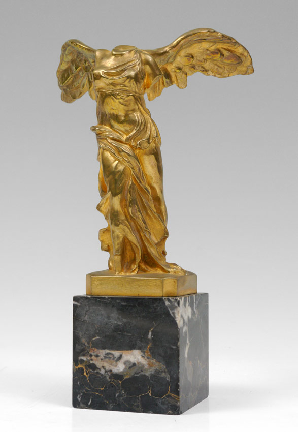 Appraisal: F BARBEDIENNE BRONZE AFTER THE ANTIQUE WINGED VICORY OF SAMOTHRACE