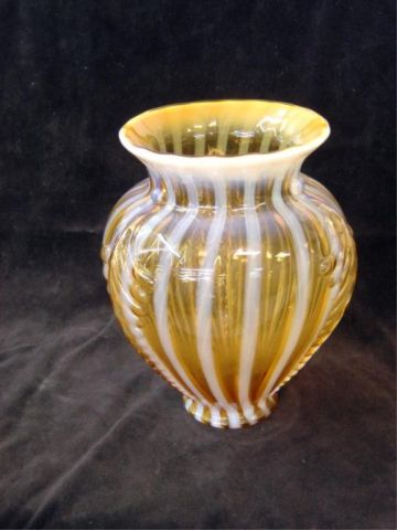 Appraisal: OPALESCENT SWIRL VASE