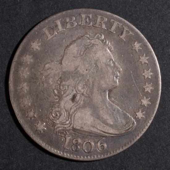 Appraisal: United States draped bust type silver quarter dollar VF- Estimate