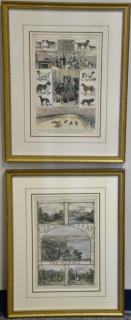 Appraisal: Set of thirteen framed hand colored engravings including Harper's Weekly