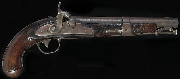 Appraisal: A U S Navy Model percussion conversion pistol by William