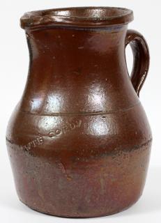 Appraisal: WILLIAM THOMAS BELAH GORDY REDWARE PITCHER WILLIAM THOMAS BELAH GORDY